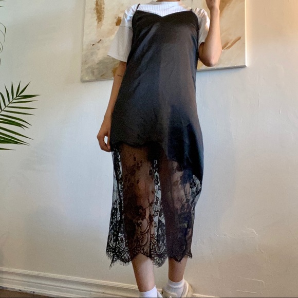 Mendocino Dresses & Skirts - Slip dress with lace hem